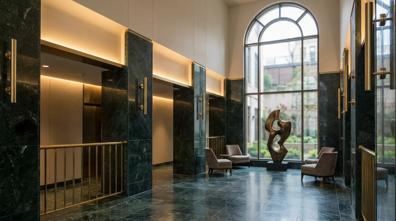 Luxury residential lobby interior
